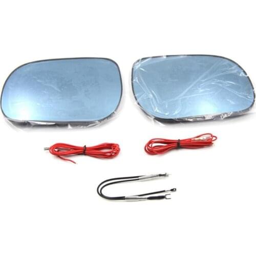 2pcs Heated w/Turn Signal Anti-Dizziness Side View Mirror Blue Glasses For Alza