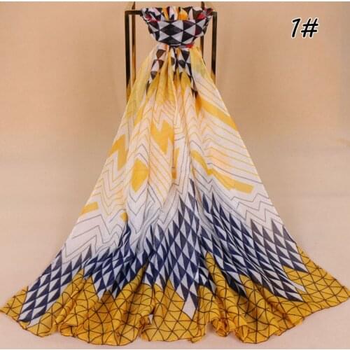 20PCS/LOT Women Printing Geometric Shawls Fashion Long Soft Headband Viscose Wrap Autumn Muslim Hijab Scarves/Scarf 7Colors