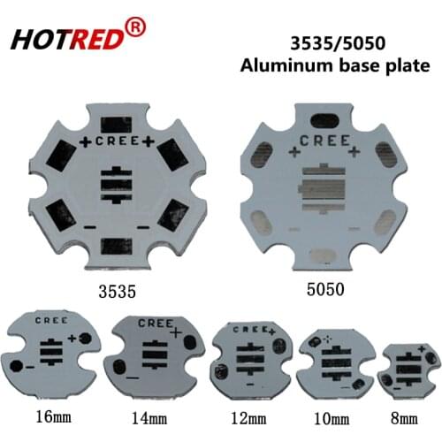 25PCS CREE 3535 XPE XTE XPG2 5050 XM-L T6 XML2 Aluminum PCB Board 20/16/14/12/8mm For DIY