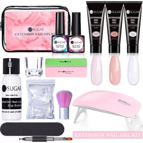 UR SUGAR Extension Nail Gel Kit For Extension With Lamp All For Manicures Acrylic Solution UV LED Fast Building Gel Polish Set