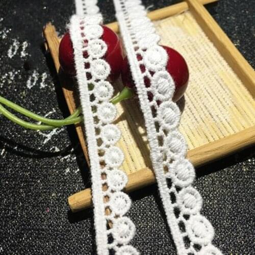 Sew Apparel Accessories white dot Lace Ribbon Wedding birthday party Scrapbook necklace dress Decoration DIY Handmade Trims wh