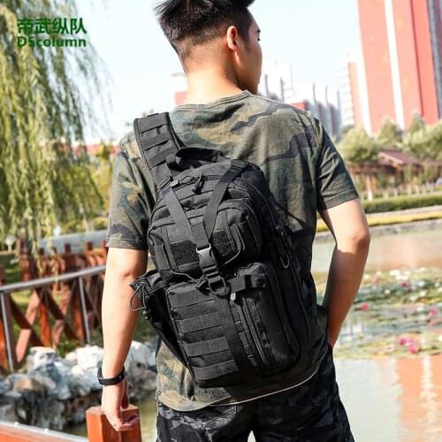 Army Fan Tactical Chest Bag Outdoor Water Resistant Camp Hiking Travel Shoulder Bag Men Womens Military Cross-body Messenger Bag