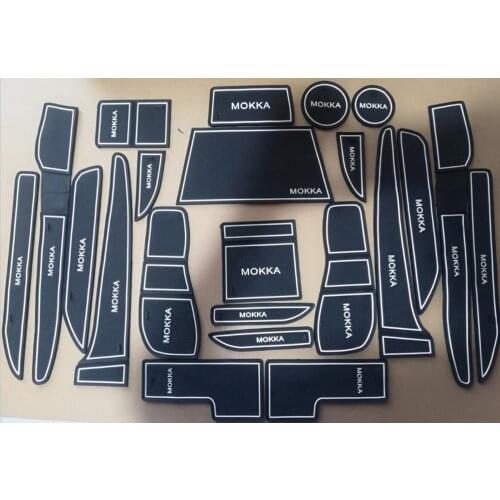 Auto anti-slip cup holder mat non slip door gate pad for opel mokka 2013-2018, car accessories