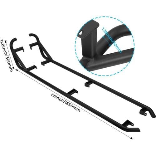 Bumper UTV Black Side Bumper Nerf Bar Rock Slider for Polaris RZR XP4 900 1000 Turbo 4 seat four door 2015 -2019