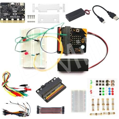 BBC Micro:bit Go Starter Kit Case Expansion Breadboard USB Cable Learn Programming Kids
