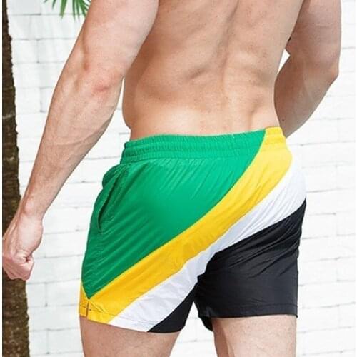 DESMIIT Quick Dry Board Shorts Men Swimwear Swim Shorts Beach Surf Boardshorts Mens Swimming Trunk Bathing Suit Lined Sport Wear