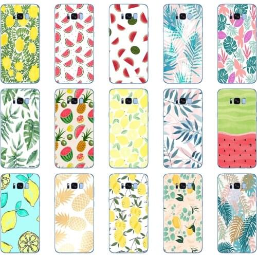 80D Summer Pineapple Lemon Cactus Watermelon Soft Silicone Cover Case for Samsung Galaxy S6 S7 edge S8 S9 S10 plus A70 A50 case