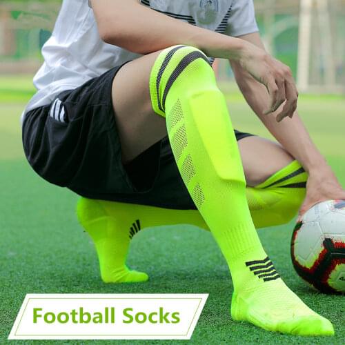Anti-Skid Training Towel Football Socks Children Sports Over The Knee Socks Adult Students Breathable Stockings Wholesale Group