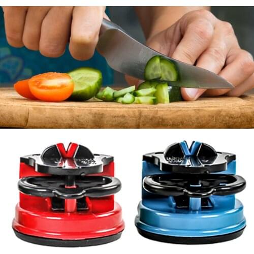 Household Kitchen Knife Sharpener with Suction Cup Sharpening Tool Whetstone Positioning ABS Knife Sharpener for Scissors