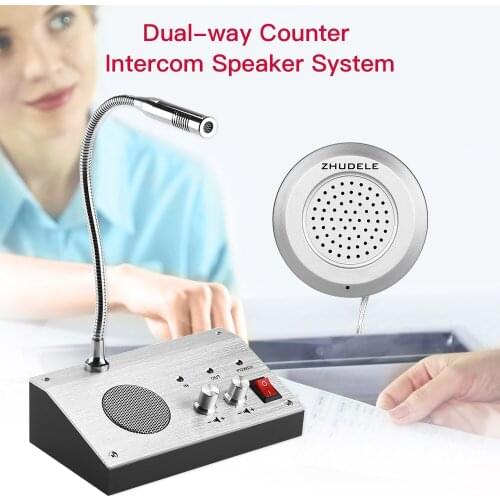 Dual Way Walkie Talkie Anti-Interference Window Counter Intercom System For Bank Ticket Station Dining Hall Voice System