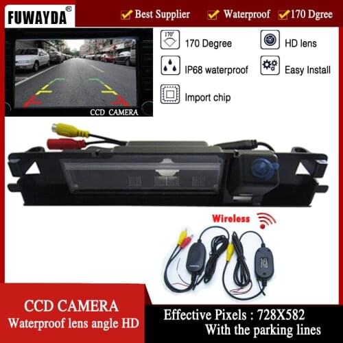 FUWAYDA WIRELESS Reverse HD Car CCD rearview camera Backup Camera with parking lines for Toyota Yaris 2006-2012 years WATERPROOF