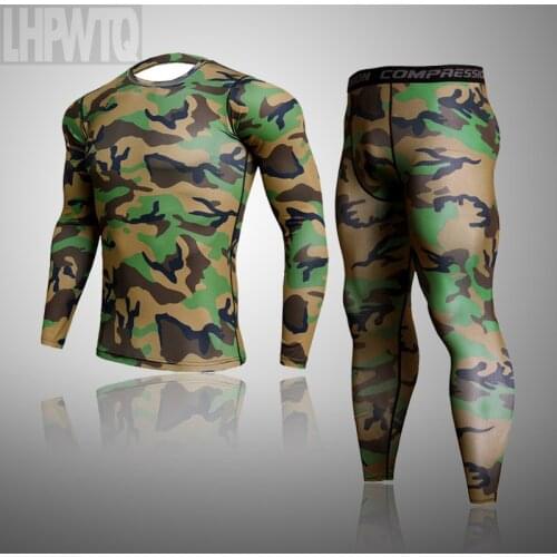 Mens Thermal Underwear Sets New Camouflage Men Winter Fleece Long Johns Comfortable Warm Underwear bodybuilding Tights
