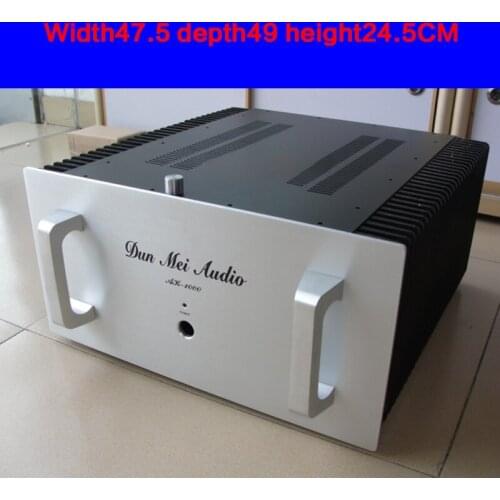 KYYSLB 47.5*49*24.5CM Large Pure Rear Stage Amplifier Chassis Box House DIY Enclosure with Cooling Holes Amplifier Case Shell