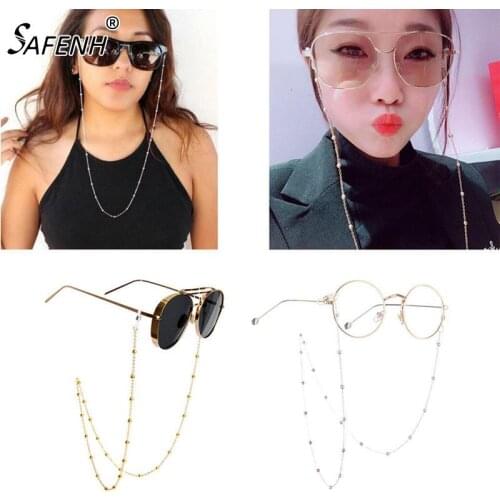 Fashion Eye Glasses Sunglasses Spectacles Chain Holder Cord Lanyard Necklace Reading Glasses Chain Gold Beads Sunglasses Chain