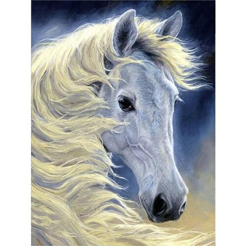 Two Horse Animal DIY Embroidery Cross Stitch 11CT Kits Craft Needlework Set Cotton Thread Printed Canvas Home Wholesale