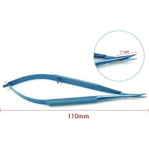 Ophthalmic Castroviejo Corneal Scissors Microscopic Animal Experiment Titanium Ophthalmic Instruments