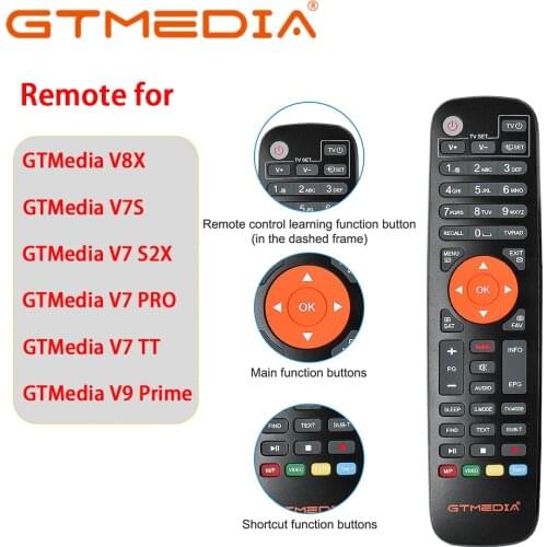 Original Remote control for Gtmedia V7S HD/V7 Plus/V7 S2X/V8 NOVA/V9 Super/V8X Satellite tv receiver