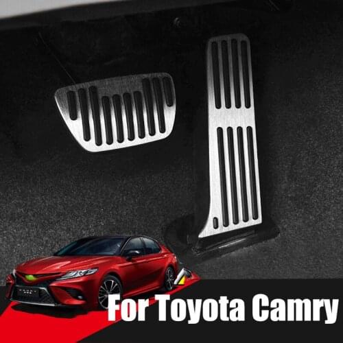 Car Accelerator Gas Brake Pedal Footrest Pedals Cover For Toyota Camry 40 XV40 50 XV50 70 XV70 2006- 2019 2020 Accessories