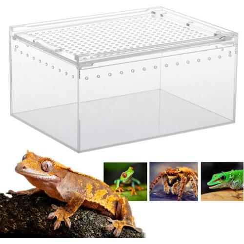 Terrarium Tank Transparent Reptile Breeding Box Acrylic Sliding Cover Type Feeding Box Terrarium Decoration Ant Farm