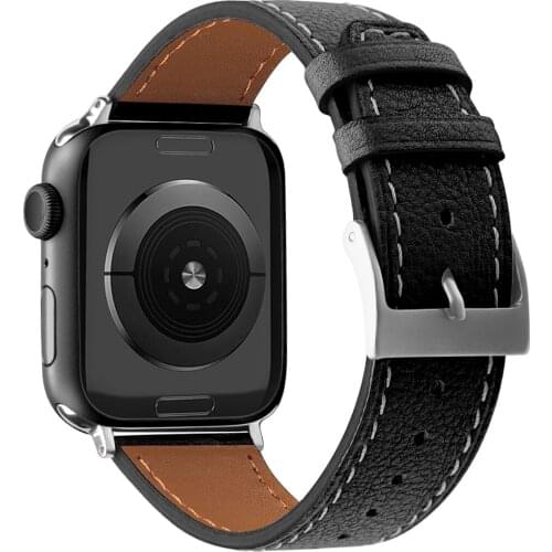TOP selling Genuine cow Leather strap for apple watch band 6 5 4 SE 44mm 40 belt for iwatch wristband 3 2 1 38 42mm