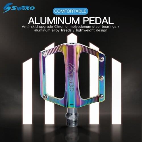 Ultralight CNC Aluminum Pedal Mountain Bike Bicycle Pedal DU Bearings Anti-slip Big Foot Bike Bicycle Bearing Pedal