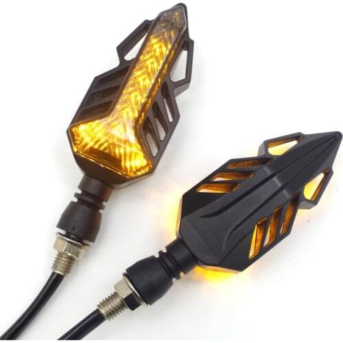 LED Motorcycle Turn Signal Lights Amber Indicators clignotant moto FOR moto custom gsx s1000 yamaha mt10 triumph speed triple
