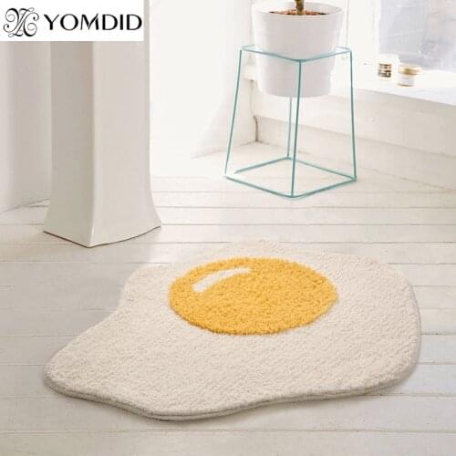 Egg Bathroom Rug Funny Entrance Carpet Area Rugs Bath Kitchen Rug Bedroom Floor Mats Nordic Welcome Doormat Chic Room Decor