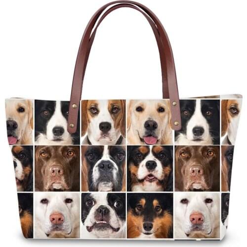 3D Pet Dog Animals print ladies handbag women lovely note pattern handbags handbag+messenger bag+purse multifuction bags