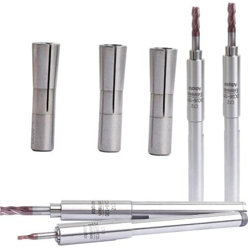 1set C10 slim collet chuck 10mm ST10 DC6 120L+3pcs 3mm 4mm 6mm collets pull back extension adapter tools holder post pull cnc