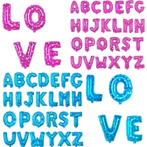1PC 16inch Pink&blue Happy Birthday Balloons Foil Letter Ballons Birthday Wedding Party Decoration Baby Shower Air Balloo globos
