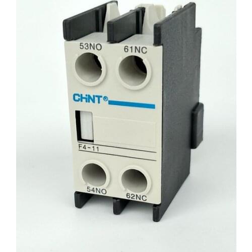 1pcs CHINT AC Contactor Auxiliary Contact Block F4-02 2NC F4-20 2NO F4-11 1NO+1NC auxiliary contact LA1-DN