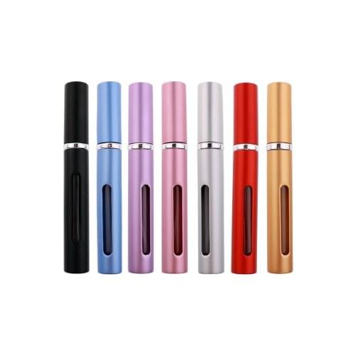 10pcs/lot 5ml Mini Portable Aluminum Refillable Perfume Bottle With Spray Empty Cosmetic Containers Atomizer For Traveler