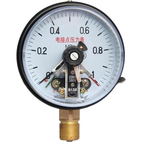100 0-1 / 1.6Mpa Magnetic Aid Electric Contact Pressure Gauge Water Pump Control Gauge Vacuum Gauge