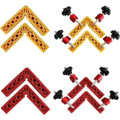 100mm Carpenter Woodworking Square Corner Clamping Ruler Plastic Right Angle 90 Degrees Auxiliary Fixture Positioner Clip