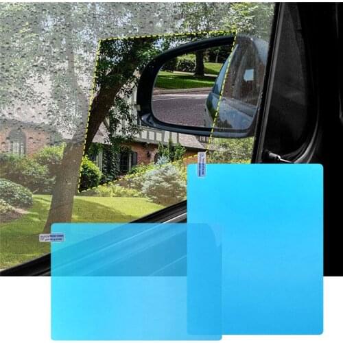 2 pieces / set Car Side Window Protective Film Anti-fog Membrane With Anti-reflective Coating Waterproof Waterproof Car Sticker