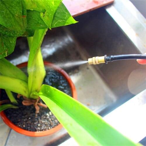 200pcs Brass sprinkler Mist Sprinklers Spray Nozzles connect to 4/7 mm Water Hose Brass sprinkler Irrigation System IT214