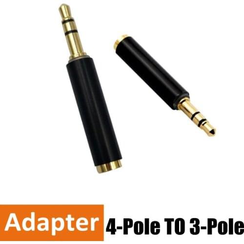 3.5mm Microphone Adapters 4 Pole to 3 Pole Converter4/3 Audio Stereo Adapter For Microphones
