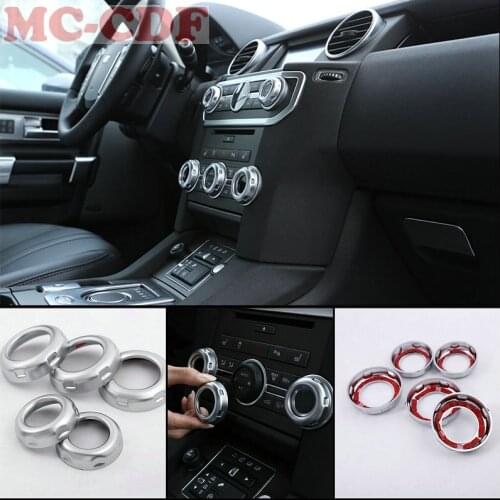 5pcs/set for Land Rover Discovery 4 LR4 Range Rover Sport Chrome Volume and Air Conditioning Knobs Trim Car-styling