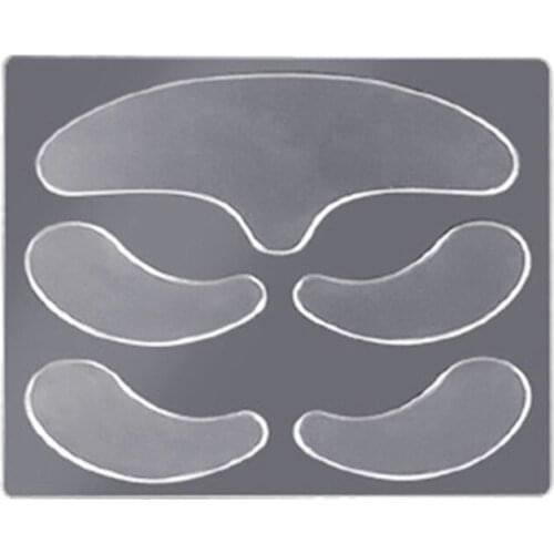 5pcs Reusable Silicone Anti-wrinkle Face Forehead Sticker Cheek Chin Sticker Facial Eye Patches