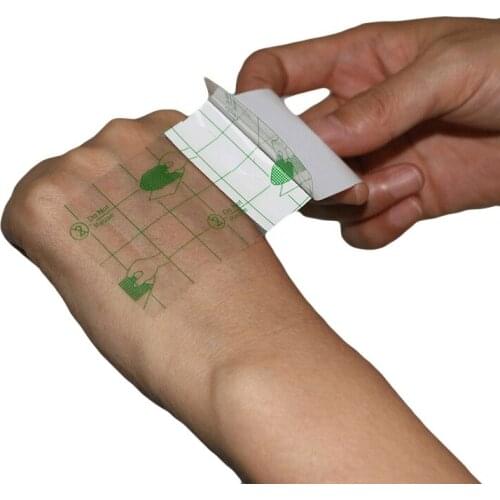 5cmx10m PU Transparent Film Roll Waterproof Adhesive Wound Dressing First Aid Fixation Tape Bandageym