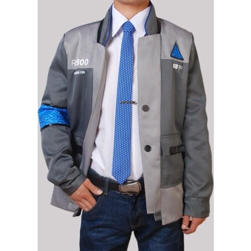 Anime fantasia Game Detroit : Become Human Connor RK800 Jacket Agent Suit Uniform Cosplay Costume For Halloween A Man Women
