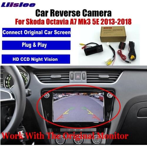 Car Rear View Camera For Skoda Octavia A7 Mk3 5E 2013-2018 Reverse Parking Back Up CAM Full HD CCD AUTO Accessories
