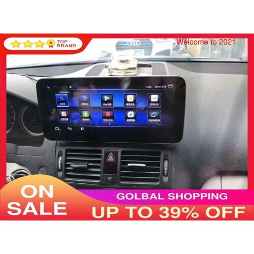 4+64 Android 10.0 Head Unit Car GPS Navigation For MERCEDES BENZ C W204 C180 C200 C250 C260 C300 C320 Navi Car Auto Radio Stereo
