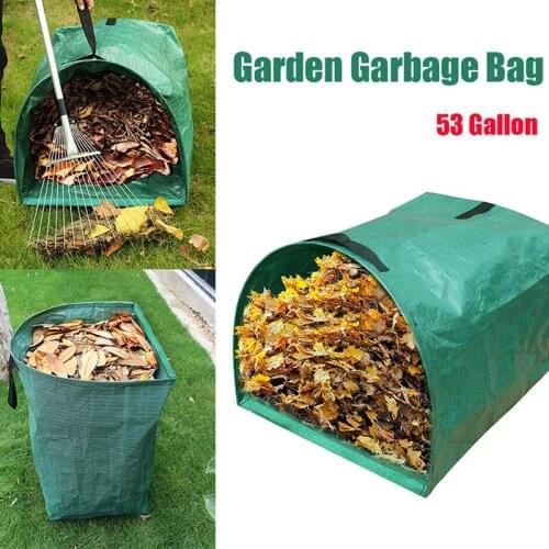 53 Gallon Large Yard Dustpan with Handle Tray-Type Gardening Bags for Easy Waste Collecting Heavy Duty Leaf Containers GQ