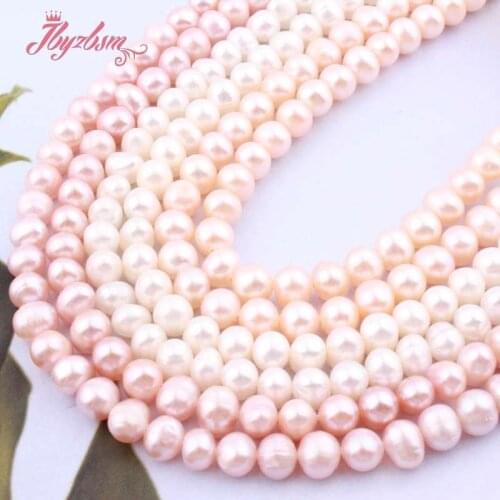 4.5-5.5mm Natural Nearround Freshwater Pearl Beads Loose Natural Stone Beads For DIY Jewelry Making Bracelets Necklace Str 15"