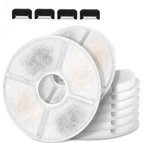 LUDA Pet Water Dispenser Filter Elements Activated Carbon Ion Filter Cotton 8 Filter Elements 4 Filter Cotton