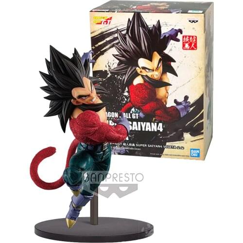 BANDAI Dragon Ball GT Vegeta PVC Action Figure Collection Model Toy Anime Super Saiyan 4 Figure Toys For Kids Gifts