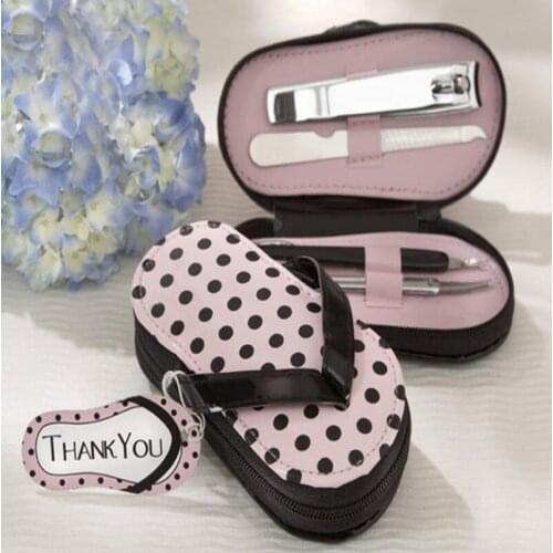 Flip Flop Design Manicure Set Beauty Sets Wedding Shower Favors Party Gift For Guest LX1647