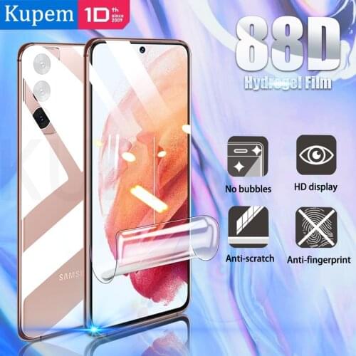 Hydrogel Film For Samsung Galaxy S10 S21 Plus S20 Ultra Screen Protector E FE Lite 2020 S9 S8 5G Note S 8 9 10 20 21 Transparent