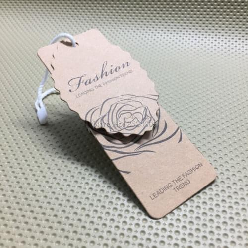 Customize shape cutting labels/clothing oval kraft paper hang tags/garment printed tags/cardboard tags/clothing label/trademark